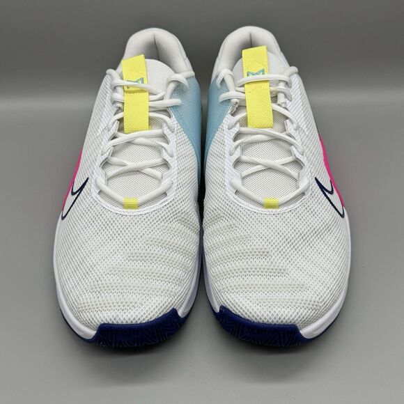 Nike Metcon 9 Men's Size 13 White Fierce Pink Deep Royal Blue Yellow DZ2617-102 - Picture 3 of 11